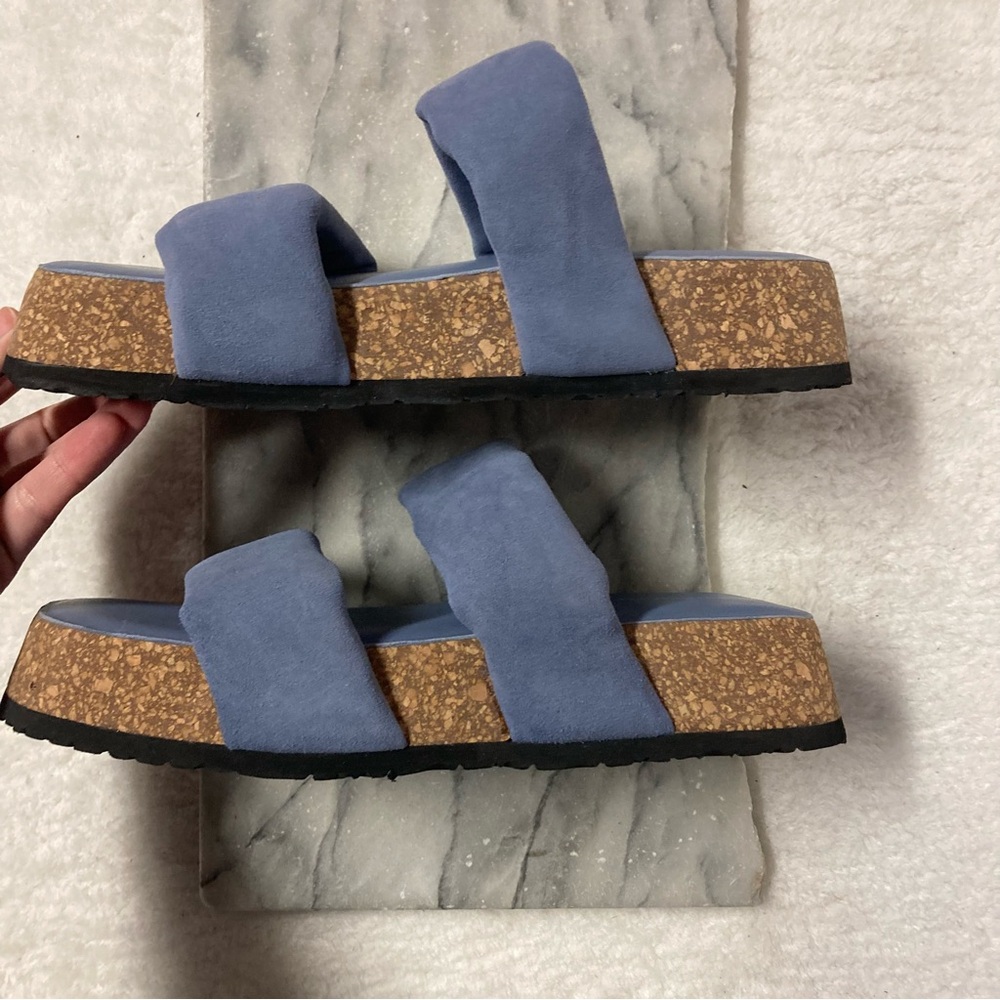 Free People Fairmont Platform Sandals Size 9 Blue New - Picture 7 of 11